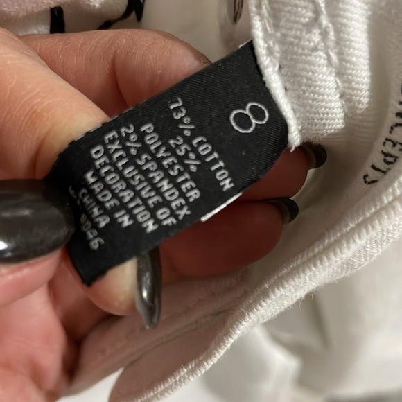 INC Denim Straight Leg Crop White Size 8 - Picture 5 of 6